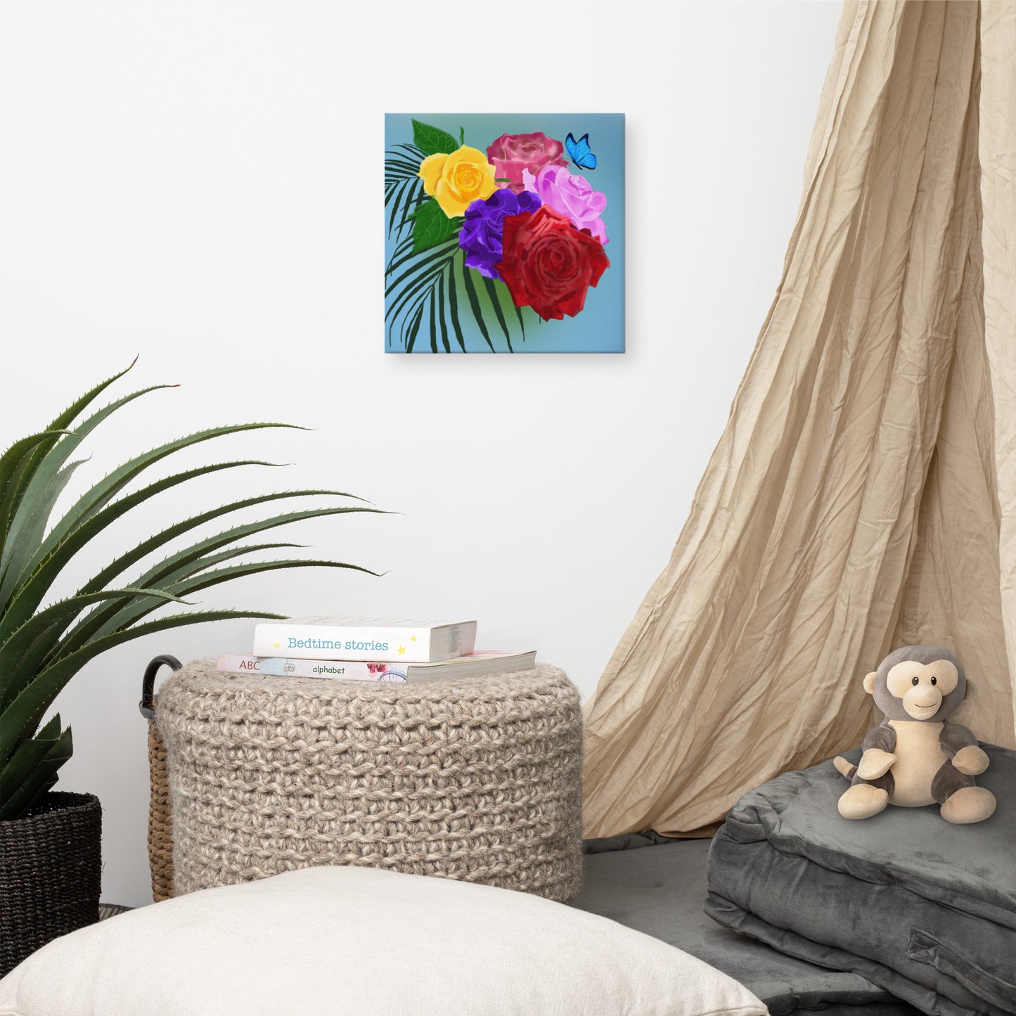 Roses & Butterfly Canvas