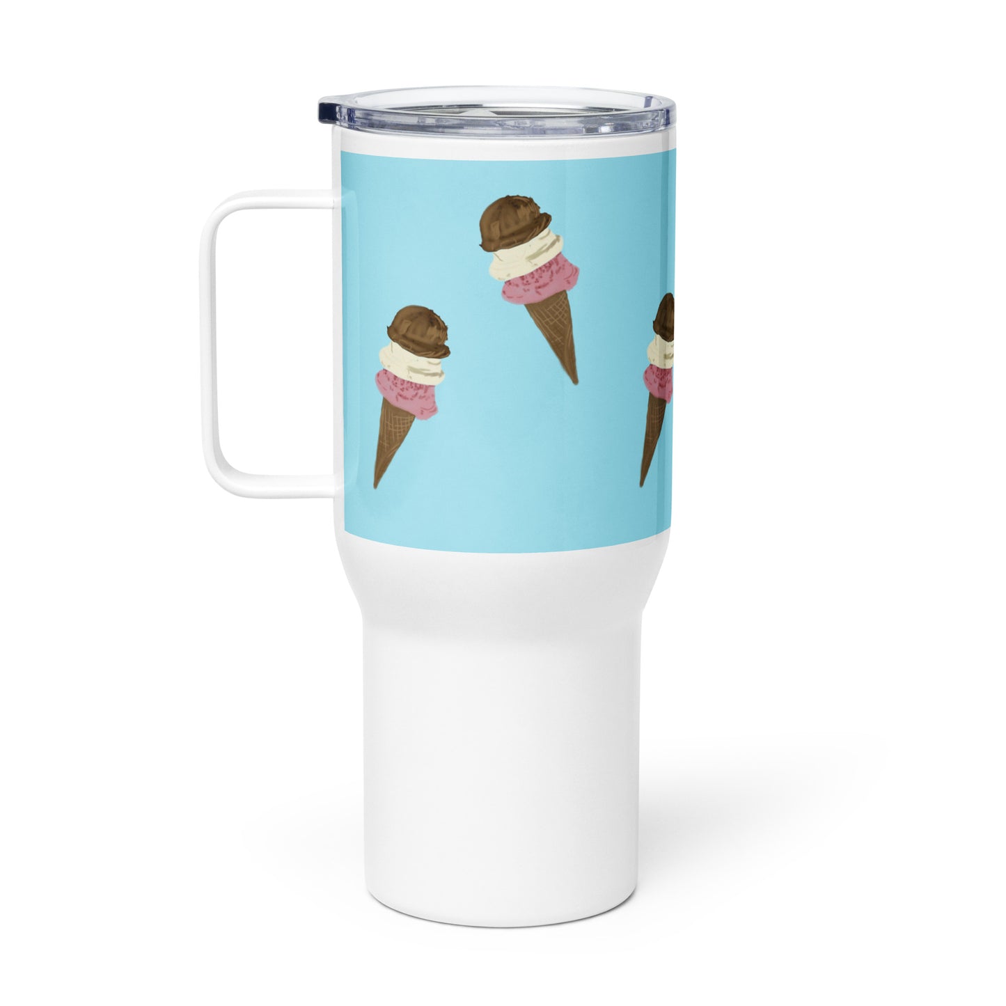 Ice Cream Travel mug with a handle