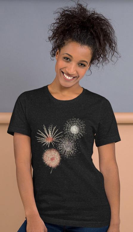 Fireworks Blooming Unisex t-shirt